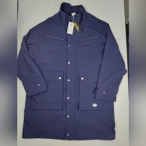 Puma Woven Full Zip Coat X Nanamica Mens Sz Small Blue Casual Athletic 539851 06